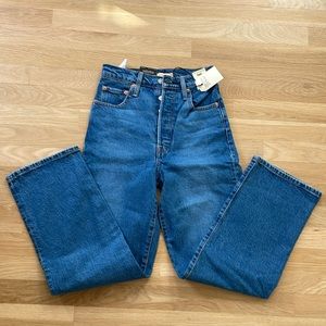 Levi’s Ribcage Straight Ankle Super High Rise Jeans Size 25 x 27 New with Tags